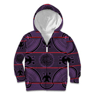 Lesotho Seanamarena Kid Hoodie Basotho Traditional Blanket Style - Violet - Wonder Print Shop