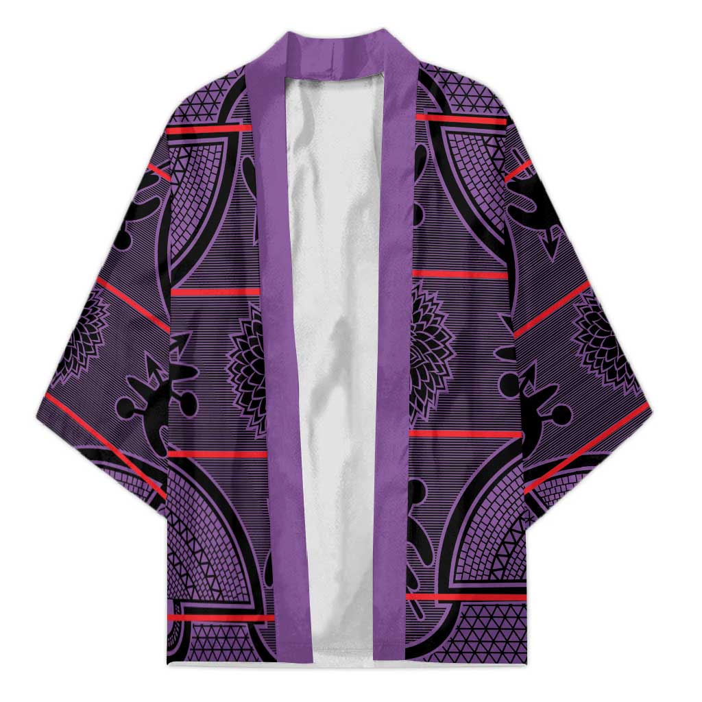 Lesotho Seanamarena Kimono Basotho Traditional Blanket Style - Violet - Wonder Print Shop