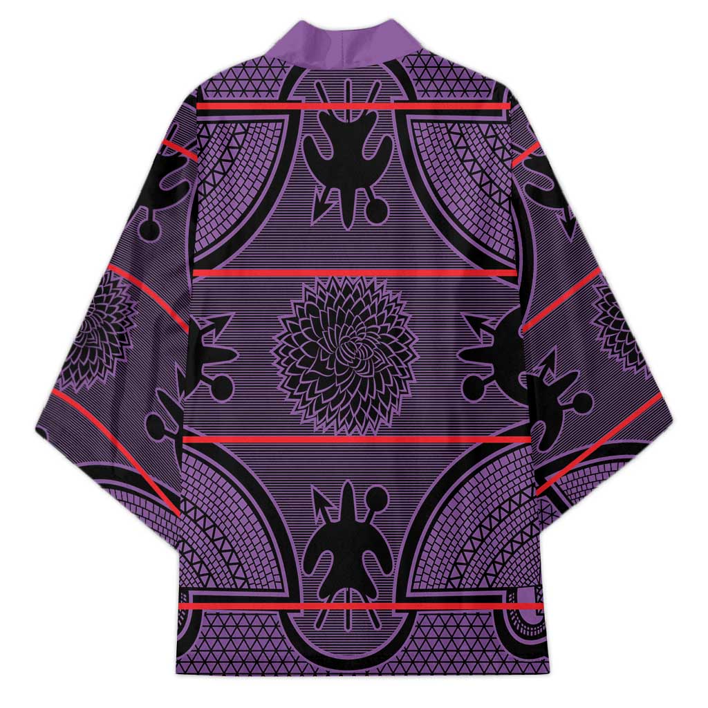 Lesotho Seanamarena Kimono Basotho Traditional Blanket Style - Violet - Wonder Print Shop