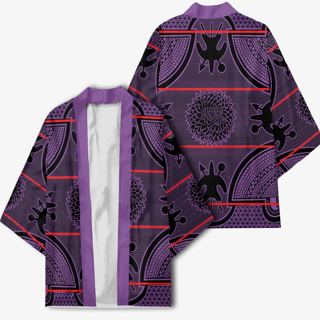 Lesotho Seanamarena Kimono Basotho Traditional Blanket Style - Violet - Wonder Print Shop