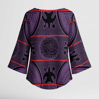 Lesotho Seanamarena Kimono Sleeve Blouse Basotho Traditional Blanket Style - Violet - Wonder Print Shop