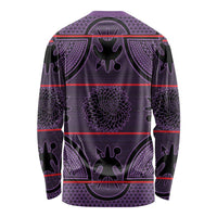 Lesotho Seanamarena Long Sleeve Shirt Basotho Traditional Blanket Style - Violet - Wonder Print Shop