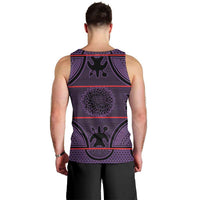 Lesotho Seanamarena Men Tank Top Basotho Traditional Blanket Style - Violet - Wonder Print Shop