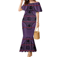 Lesotho Seanamarena Mermaid Dress Basotho Traditional Blanket Style - Violet - Wonder Print Shop
