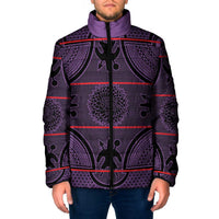 Lesotho Seanamarena Padded Jacket Basotho Traditional Blanket Style - Violet - Wonder Print Shop
