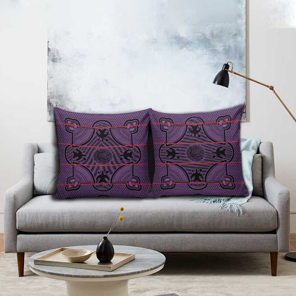 Lesotho Seanamarena Pillow Cover Basotho Traditional Blanket Style - Violet - Wonder Print Shop