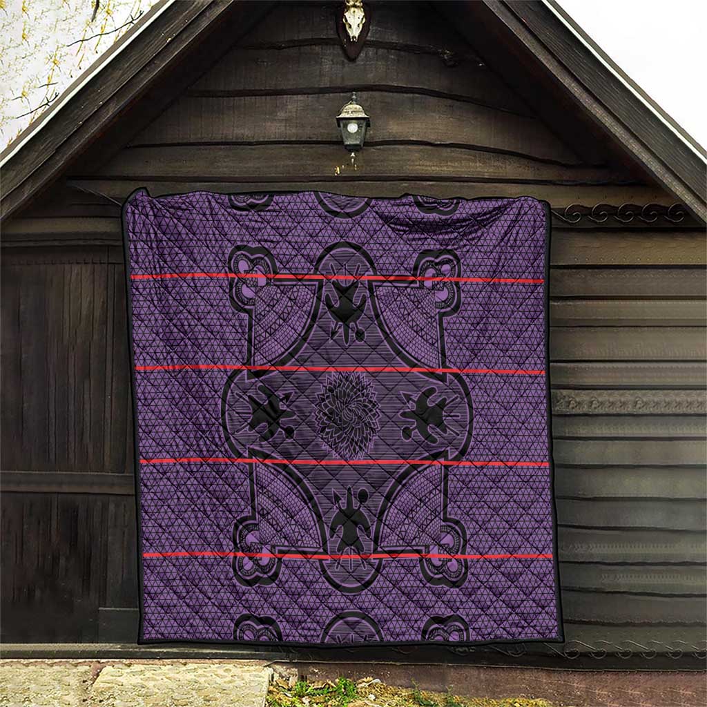 Lesotho Seanamarena Quilt Basotho Traditional Blanket Style - Violet - Wonder Print Shop