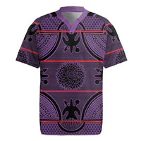Lesotho Seanamarena Rugby Jersey Basotho Traditional Blanket Style - Violet - Wonder Print Shop