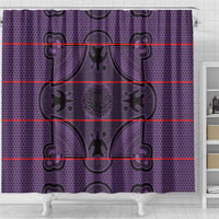 Lesotho Seanamarena Shower Curtain Basotho Traditional Blanket Style - Violet - Wonder Print Shop