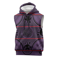 Lesotho Seanamarena Sleeveless Hoodie Basotho Traditional Blanket Style - Violet - Wonder Print Shop