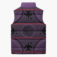 Lesotho Seanamarena Sleeveless Puffer Jacket Basotho Traditional Blanket Style - Violet - Wonder Print Shop