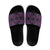 Lesotho Seanamarena Slide Sandals Basotho Traditional Blanket Style - Violet - Wonder Print Shop