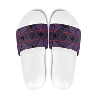 Lesotho Seanamarena Slide Sandals Basotho Traditional Blanket Style - Violet - Wonder Print Shop