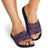 Lesotho Seanamarena Slide Sandals Basotho Traditional Blanket Style - Violet - Wonder Print Shop
