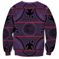 Lesotho Seanamarena Sweatshirt Basotho Traditional Blanket Style - Violet - Wonder Print Shop