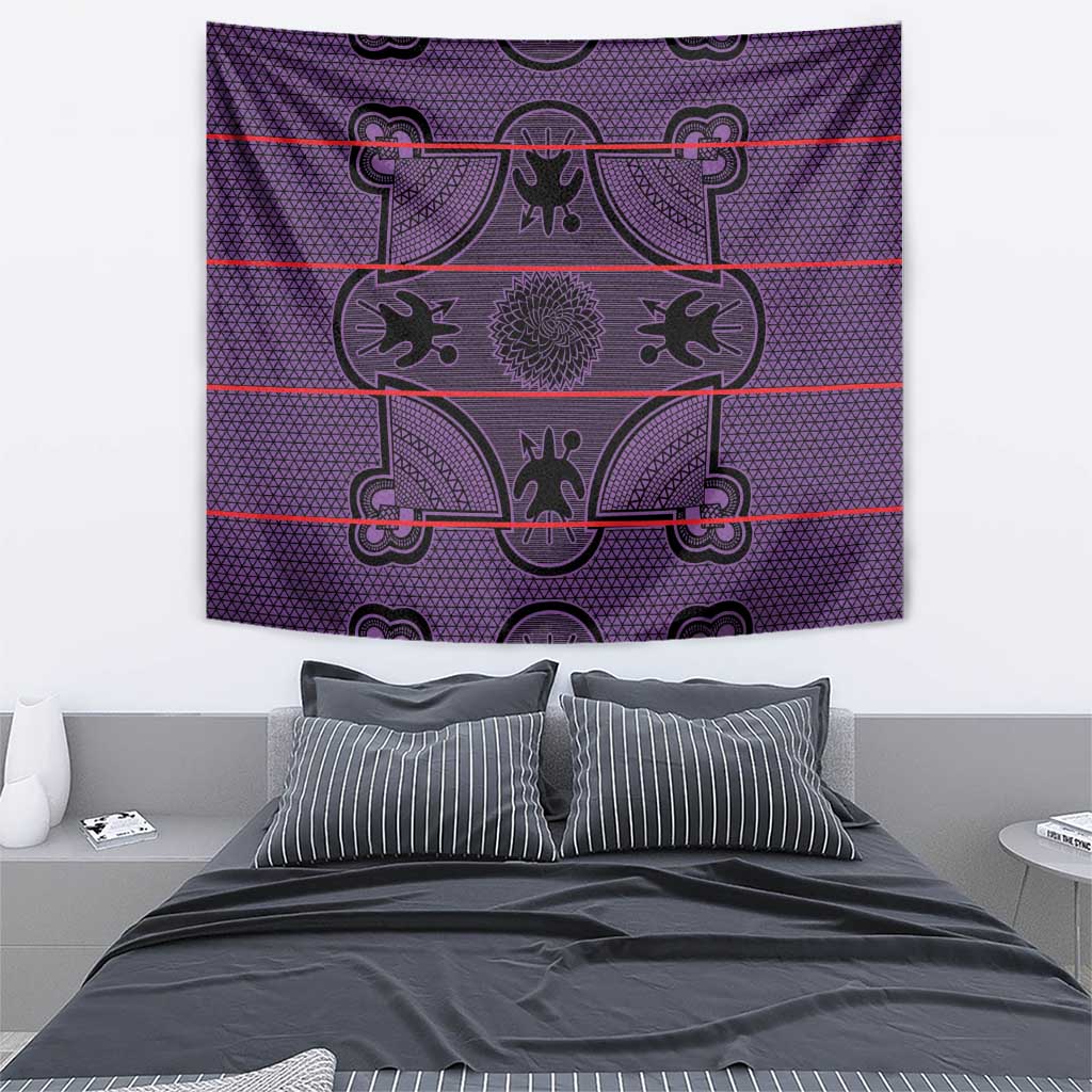 Lesotho Seanamarena Tapestry Basotho Traditional Blanket Style - Violet - Wonder Print Shop