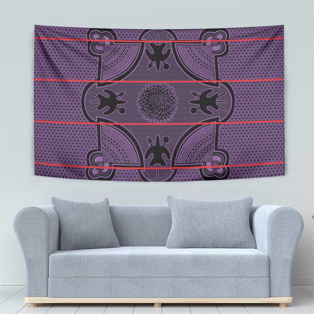 Lesotho Seanamarena Tapestry Basotho Traditional Blanket Style - Violet - Wonder Print Shop