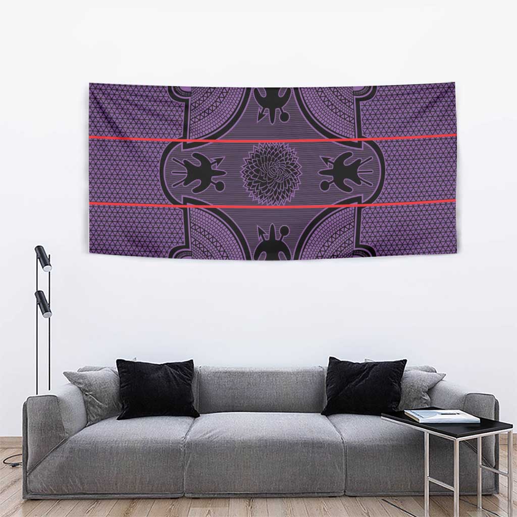 Lesotho Seanamarena Tapestry Basotho Traditional Blanket Style - Violet - Wonder Print Shop