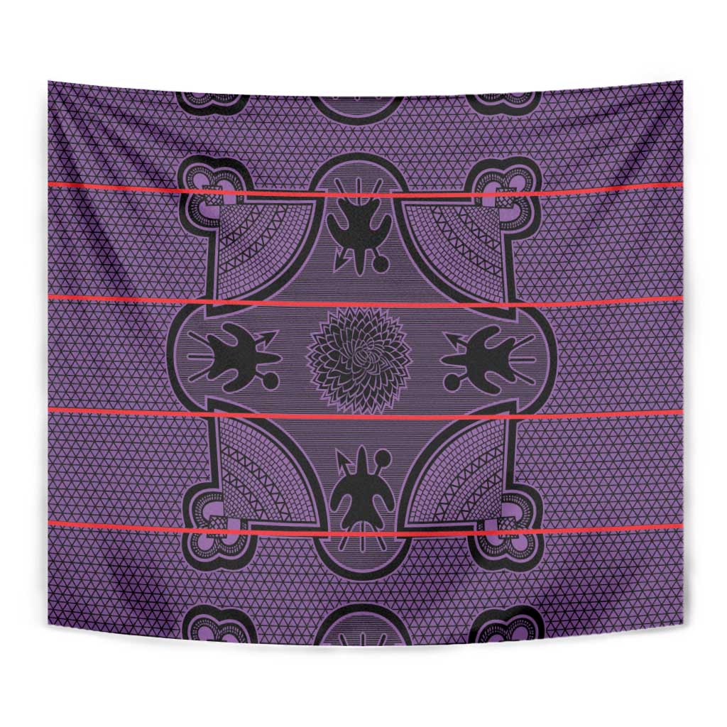 Lesotho Seanamarena Tapestry Basotho Traditional Blanket Style - Violet - Wonder Print Shop