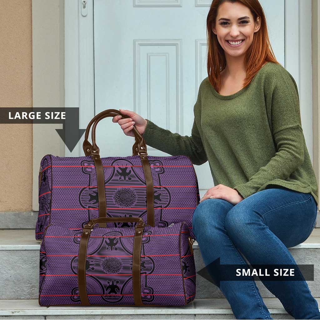 Lesotho Seanamarena Travel Bag Basotho Traditional Blanket Style - Violet - Wonder Print Shop