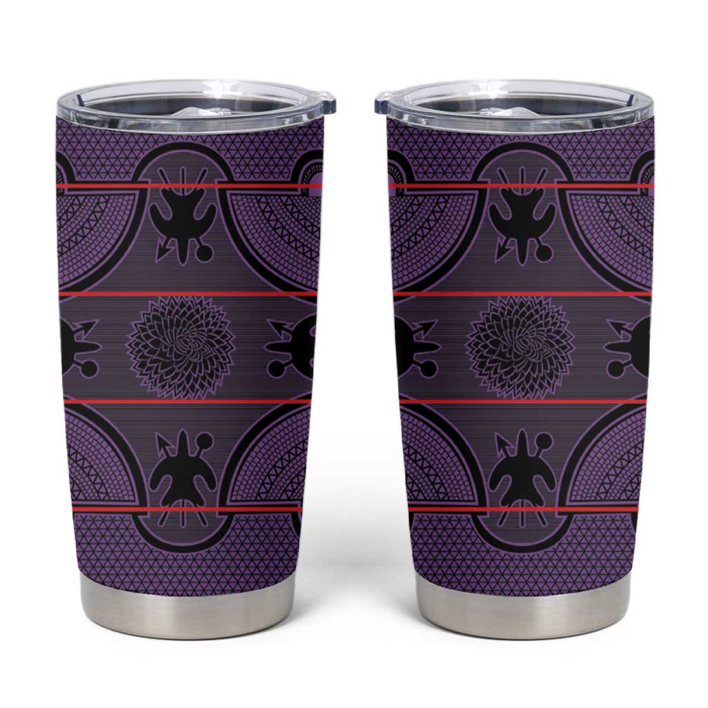 Lesotho Seanamarena Tumbler Cup Basotho Traditional Blanket Style - Violet - Wonder Print Shop
