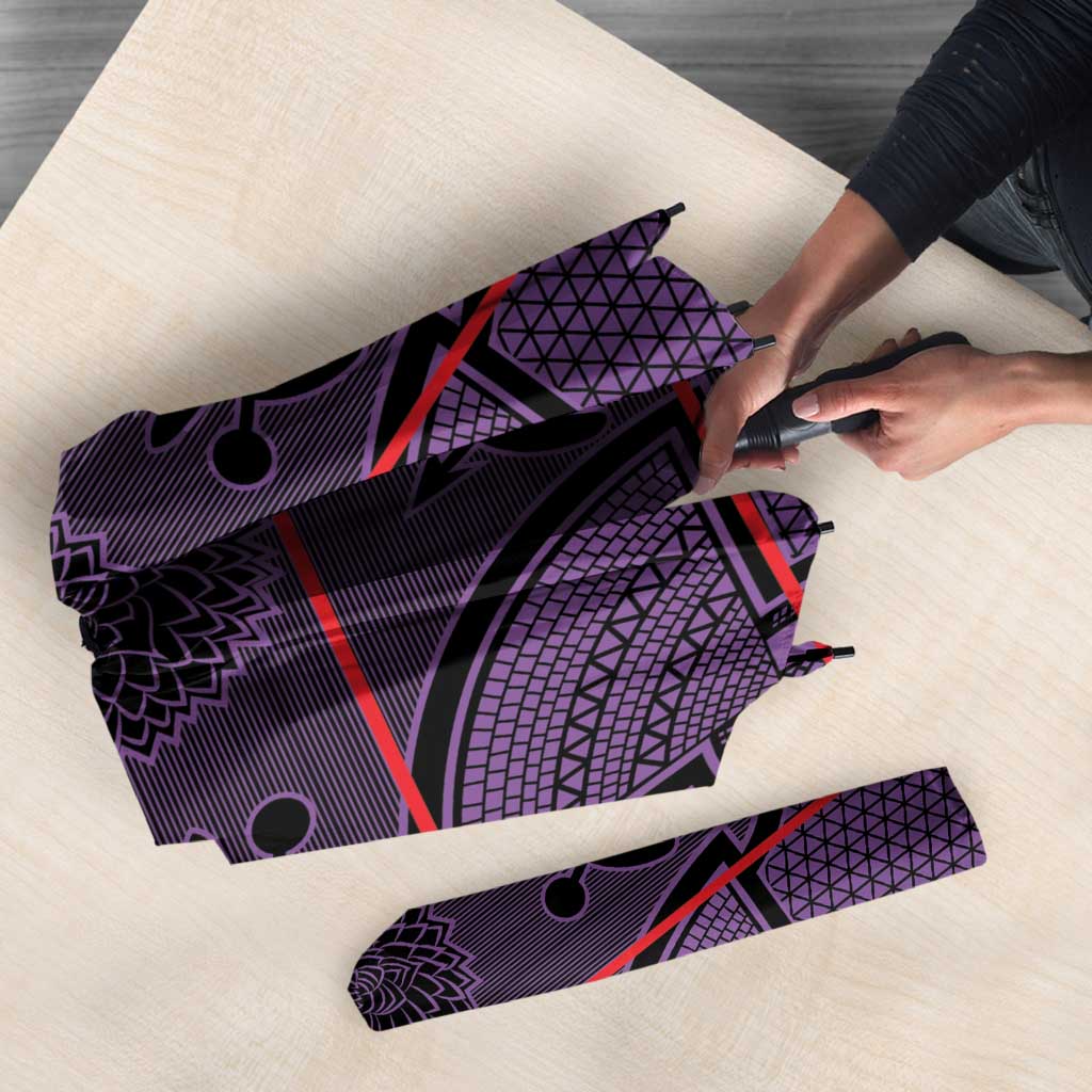 Lesotho Seanamarena Umbrella Basotho Traditional Blanket Style - Violet - Wonder Print Shop