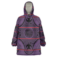 Lesotho Seanamarena Wearable Blanket Hoodie Basotho Traditional Blanket Style - Violet - Wonder Print Shop