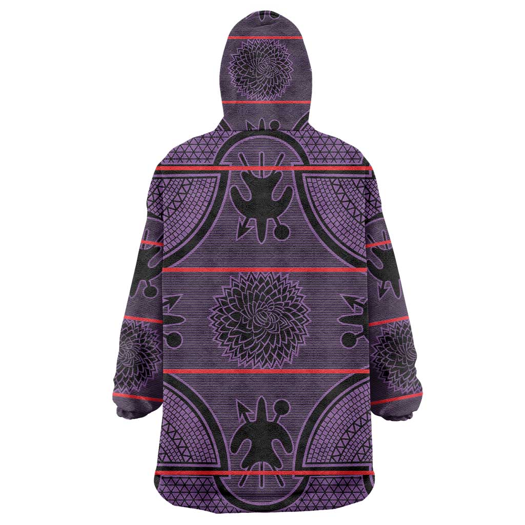 Lesotho Seanamarena Wearable Blanket Hoodie Basotho Traditional Blanket Style - Violet - Wonder Print Shop