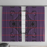 Lesotho Seanamarena Window Curtain Basotho Traditional Blanket Style - Violet - Wonder Print Shop