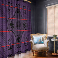 Lesotho Seanamarena Window Curtain Basotho Traditional Blanket Style - Violet - Wonder Print Shop
