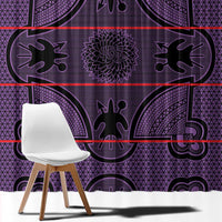 Lesotho Seanamarena Window Curtain Basotho Traditional Blanket Style - Violet - Wonder Print Shop