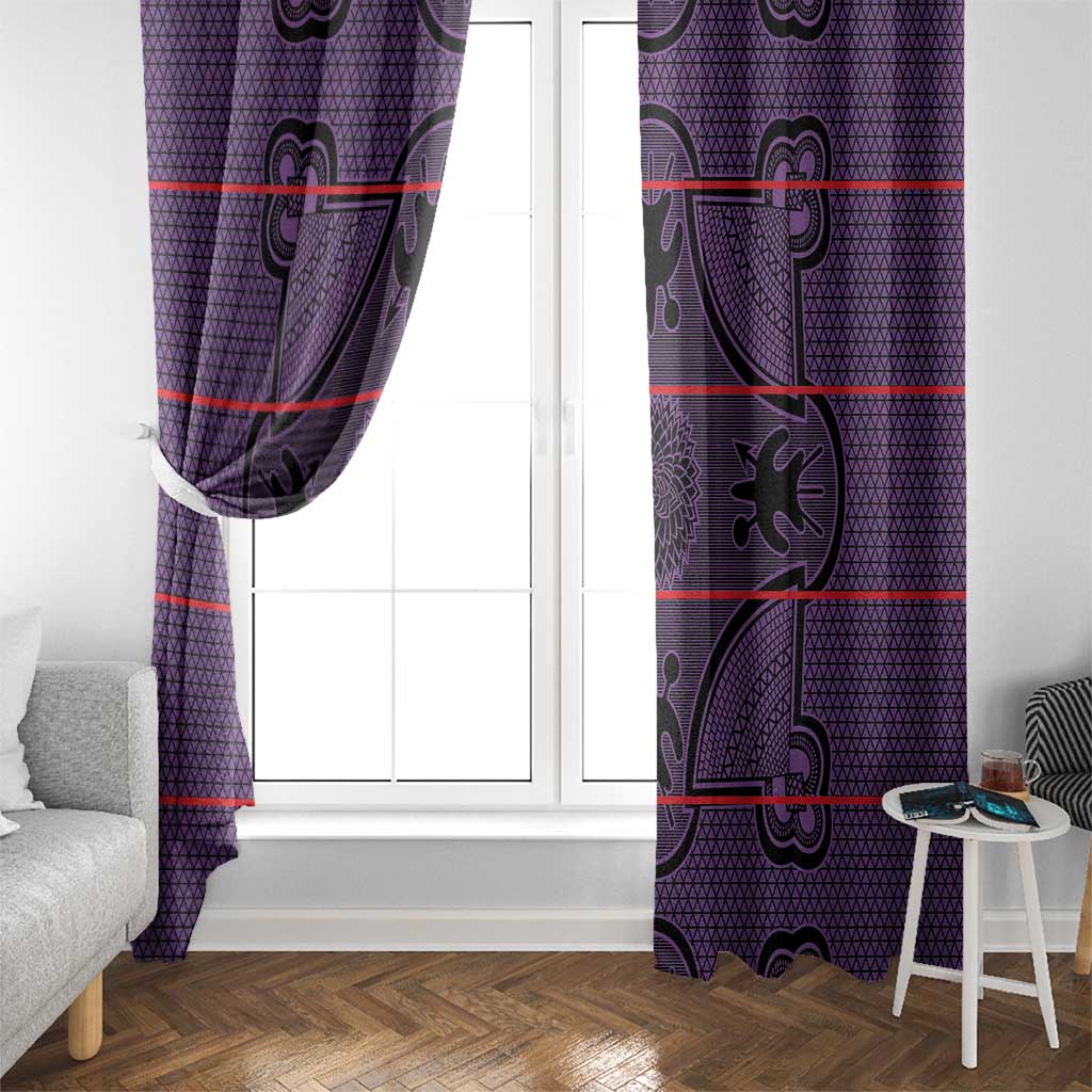 Lesotho Seanamarena Window Curtain Basotho Traditional Blanket Style - Violet - Wonder Print Shop