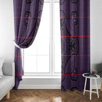 Lesotho Seanamarena Window Curtain Basotho Traditional Blanket Style - Violet - Wonder Print Shop
