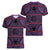 Lesotho Seanamarena Women V-Neck T-Shirt Basotho Traditional Blanket Style - Violet - Wonder Print Shop