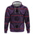 Lesotho Seanamarena Zip Hoodie Basotho Traditional Blanket Style - Violet - Wonder Print Shop