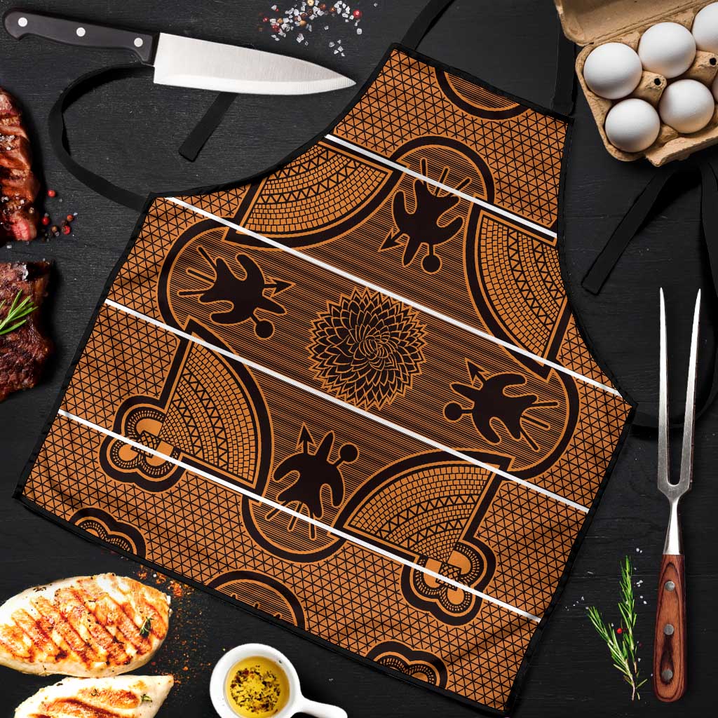 Lesotho Seanamarena Apron Basotho Traditional Blanket Style - Orange - Wonder Print Shop