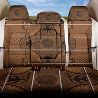Lesotho Seanamarena Back Car Seat Cover Basotho Traditional Blanket Style - Orange - Wonder Print Shop