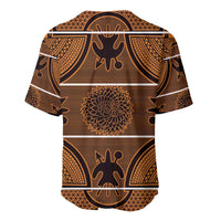 Lesotho Seanamarena Baseball Jersey Basotho Traditional Blanket Style - Orange - Wonder Print Shop