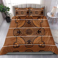 Lesotho Seanamarena Bedding Set Basotho Traditional Blanket Style - Orange - Wonder Print Shop