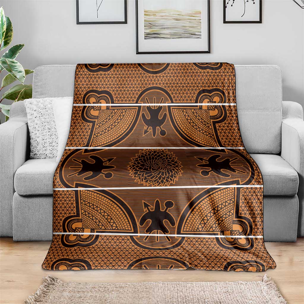 Lesotho Seanamarena Blanket Basotho Traditional Blanket Style - Orange - Wonder Print Shop