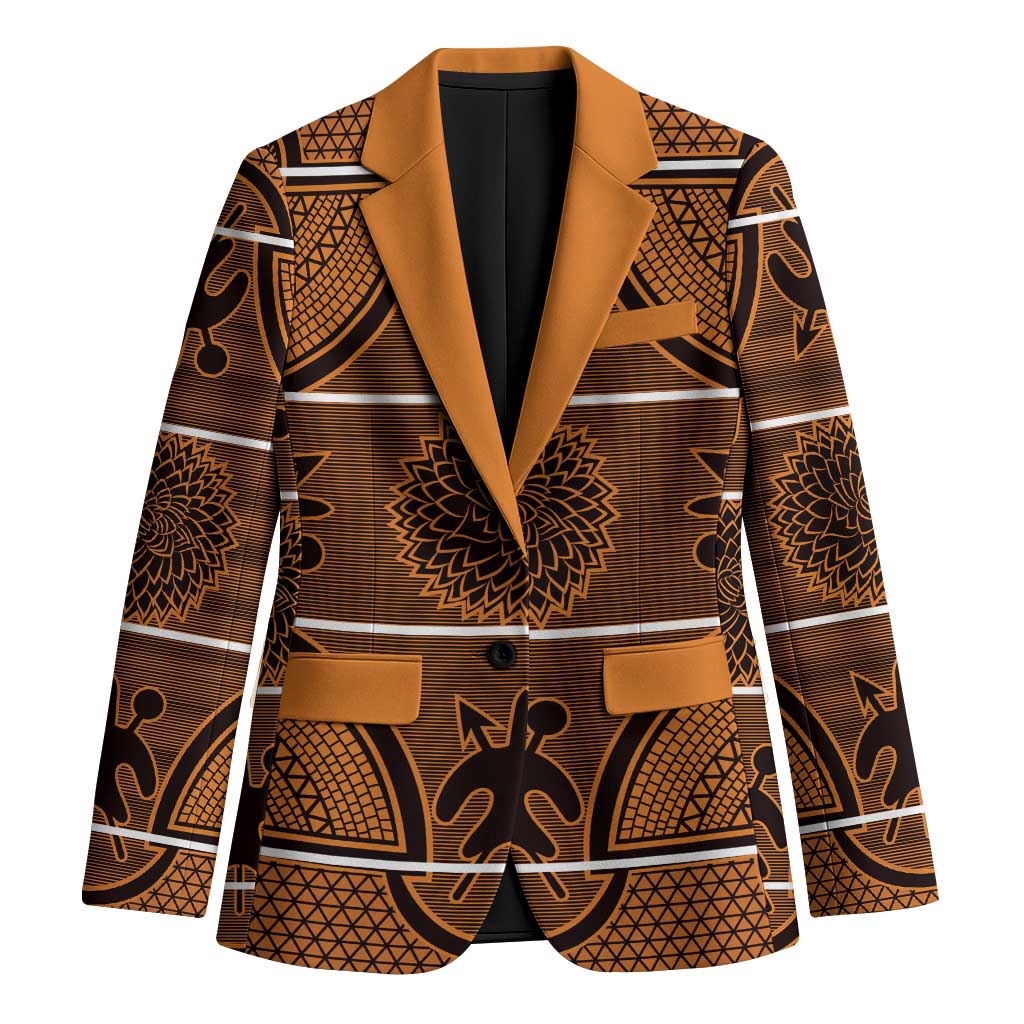 Lesotho Seanamarena Blazer Basotho Traditional Blanket Style - Orange - Wonder Print Shop