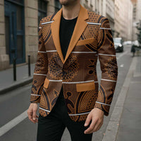 Lesotho Seanamarena Blazer Basotho Traditional Blanket Style - Orange - Wonder Print Shop