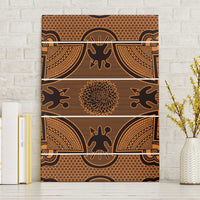 Lesotho Seanamarena Canvas Wall Art Basotho Traditional Blanket Style - Orange - Wonder Print Shop