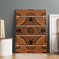 Lesotho Seanamarena Canvas Wall Art Basotho Traditional Blanket Style - Orange - Wonder Print Shop