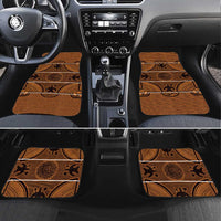 Lesotho Seanamarena Car Mats Basotho Traditional Blanket Style - Orange - Wonder Print Shop