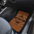 Lesotho Seanamarena Car Mats Basotho Traditional Blanket Style - Orange - Wonder Print Shop