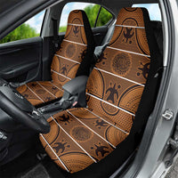 Lesotho Seanamarena Car Seat Cover Basotho Traditional Blanket Style - Orange - Wonder Print Shop