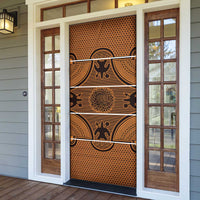 Lesotho Seanamarena Door Cover Basotho Traditional Blanket Style - Orange - Wonder Print Shop