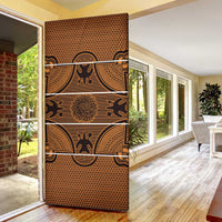 Lesotho Seanamarena Door Cover Basotho Traditional Blanket Style - Orange - Wonder Print Shop