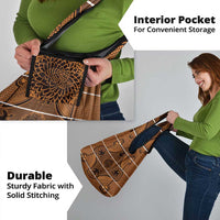 Lesotho Seanamarena Grocery Bag Basotho Traditional Blanket Style - Orange - Wonder Print Shop